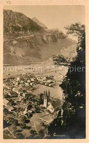 AK / Ansichtskarte Meiringen_BE Blick ins Tal Alpenpanorama Meiringen BE