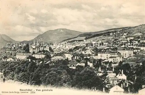 AK / Ansichtskarte Neuchatel_NE Vue generale Neuchatel NE