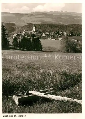 AK / Ansichtskarte St_Maergen Landschaftspanorama mit Blick zum Feldberg Schwarzwald St_Maergen