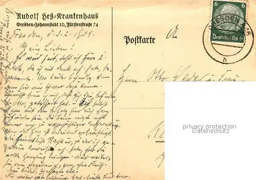 AK / Ansichtskarte Dresden Rudolf Hess Krankenhaus Dresden