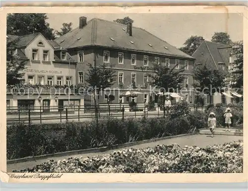 AK / Ansichtskarte Berggiesshuebel Kneippkurort Anlagen am Gasthof Goldenen Stern Berggiesshuebel