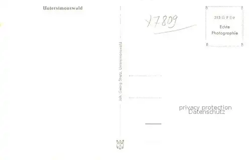 AK / Ansichtskarte Untersimonswald  Untersimonswald
