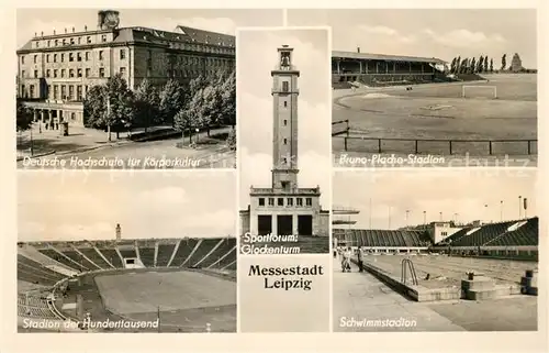 AK / Ansichtskarte Leipzig Sportforum Glockenturm Bruno Plache Stadion  Leipzig