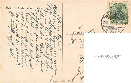 AK / Ansichtskarte Berlin Unter den Linden Berlin
