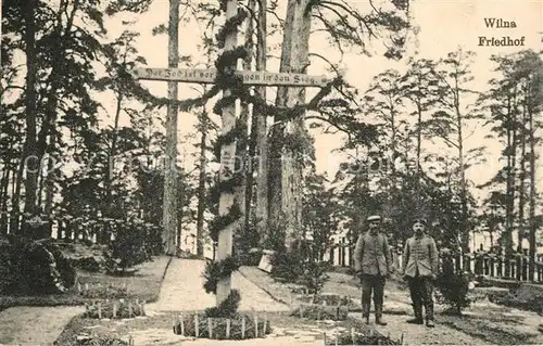 AK / Ansichtskarte Wilna_Wilno Friedhof Wilna Wilno