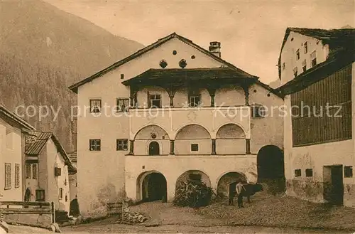 AK / Ansichtskarte Schuls_GR Engadinerhaus Schuls_GR