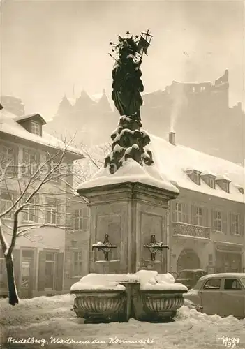 AK / Ansichtskarte Foto_Popp_Nr. 197 Heidelberg Madonna am Kornmarkt  Foto_Popp_Nr.