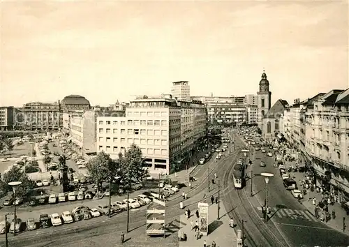 AK / Ansichtskarte Strassenbahn Frankfurt am Main Rossmarkt Goethe Platz Rathenau Platz Strassenbahn