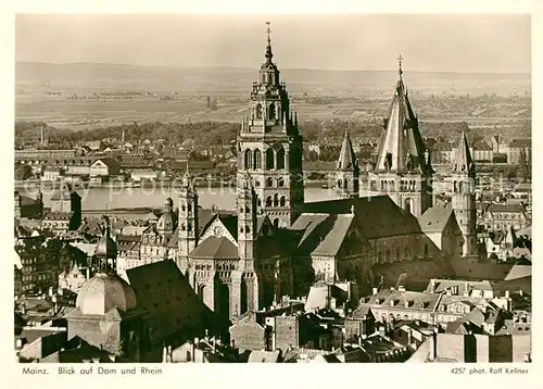 AK / Ansichtskarte Foto_Kellner_Rolf_Nr. 4257 Mainz Dom Rhein  Foto_Kellner_Rolf_Nr.