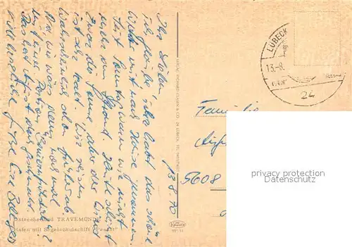 AK / Ansichtskarte Segelschiffe Passat Travemuende Hafen  Segelschiffe