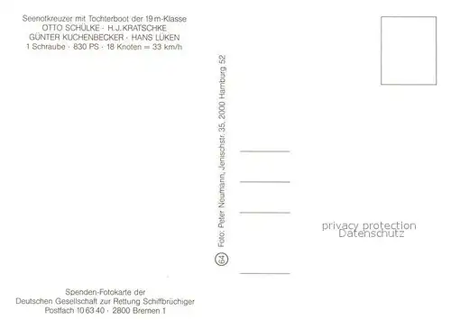 AK / Ansichtskarte Motorboote Seenotkreuzer mit Tochterboot  Motorboote