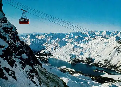 AK / Ansichtskarte Seilbahn Silvaplana Corvatsch Silsersee  Seilbahn