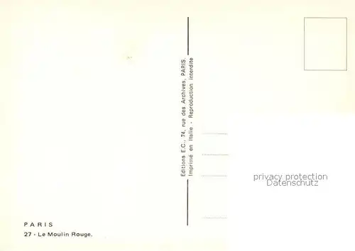 AK / Ansichtskarte Moulin_Rouge Paris Moulin Rouge