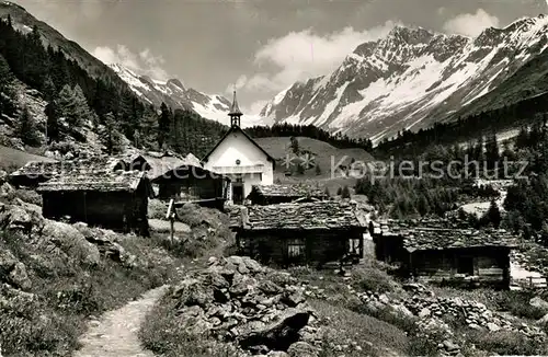 AK / Ansichtskarte Loetschental Kuehmatt mit Ahnengrat und Schienhorn Loetschental