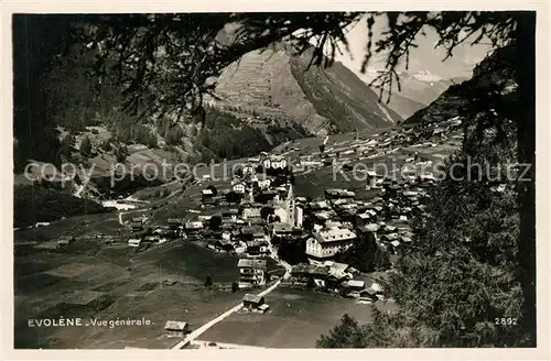 AK / Ansichtskarte Evolene Vue generale Evolene