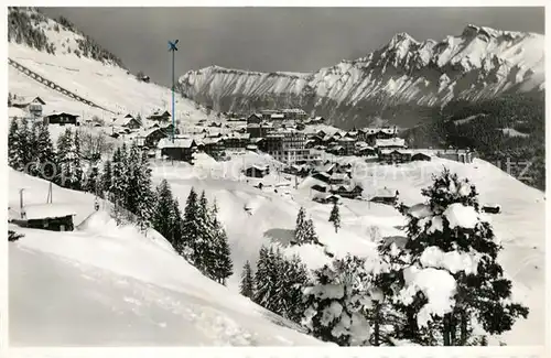 AK / Ansichtskarte Muerren_BE Maennlichenkette Muerren_BE