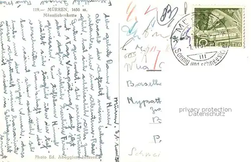AK / Ansichtskarte Muerren_BE Maennlichenkette Muerren_BE