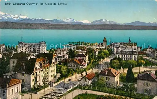 AK / Ansichtskarte Lausanne_Ouchy et les Alpes de Savoie Lausanne Ouchy