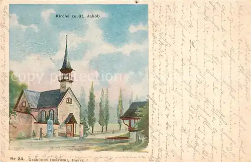 AK / Ansichtskarte Basel_BS Kirche zu St Jakob Basel_BS