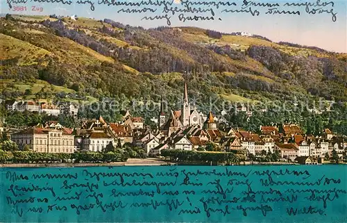 AK / Ansichtskarte Zug_ZG am Zuger See Zug_ZG