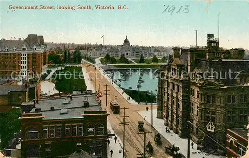 AK / Ansichtskarte Victoria_British_Columbia Government Street locking South Victoria_British_Columbia