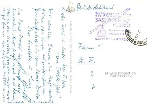 AK / Ansichtskarte Seilbahn Funivia Passo Pordoi Marmolada  Seilbahn