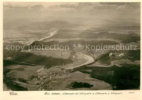 AK / Ansichtskarte Foto_Hahn_Nr. 10564 Elbebogen Koenigstein Lilienstein  Foto_Hahn_Nr.