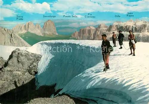 AK / Ansichtskarte Bergsteigen_Klettern Dolomiti di Fassa La Marmolada Sassolungo Sella  Bergsteigen_Klettern