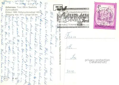 AK / Ansichtskarte Zahnradbahn Motorschiff Achensee  Zahnradbahn