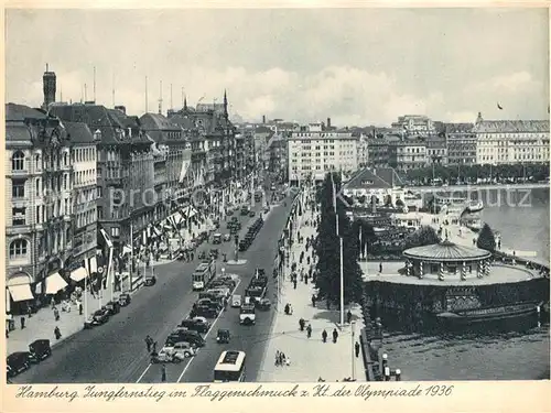 AK / Ansichtskarte Strassenbahn Hamburg Jungfernstieg  Strassenbahn