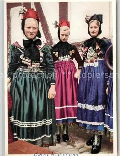 AK / Ansichtskarte Trachten_Hessen Brautjungfern  Trachten Hessen