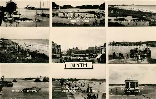 AK / Ansichtskarte Blyth Harbour Ridley Park Links and Sands Ferry Square River Promenade Paddling Pool Blyth