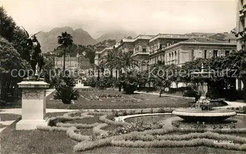 AK / Ansichtskarte Menton_Alpes_Maritimes Les Jardins Bioves Monument Fontaine Menton_Alpes_Maritimes