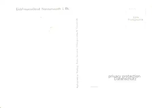 AK / Ansichtskarte Nonnenwerth Rheininsel Kloster Original Fliegeraufnahme Nonnenwerth