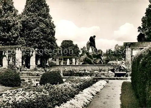 AK / Ansichtskarte Coburg Rosengarten Brunnen Skulpturen Coburg