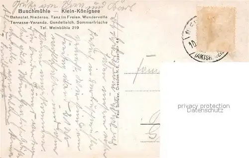AK / Ansichtskarte Oberau_Niederau Buschmuehle Klein Koenigsee  Oberau Niederau