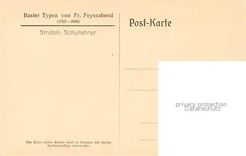 AK / Ansichtskarte Basel_BS Typen von Fr. Feyerabend  Basel_BS