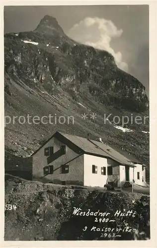 AK / Ansichtskarte Wiesbadener_Huette Kaiserspitze Wiesbadener_Huette
