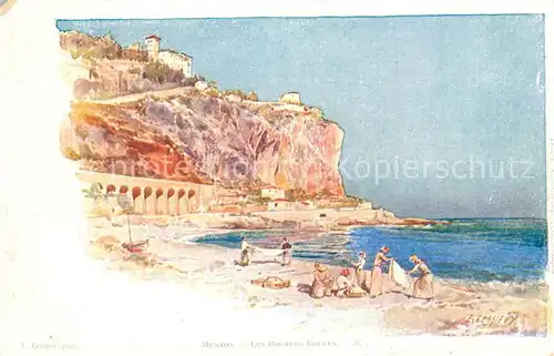 AK / Ansichtskarte Menton_Alpes_Maritimes Kuenstlerkarte Menton_Alpes_Maritimes