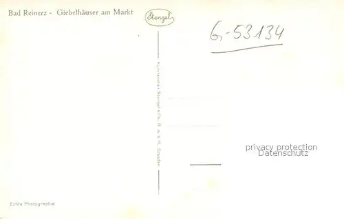 AK / Ansichtskarte Bad Reinerz Giebelhaeuser Markt  Bad Reinerz
