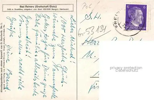 AK / Ansichtskarte Bad Reinerz Kuenstlerkarte Bad Reinerz