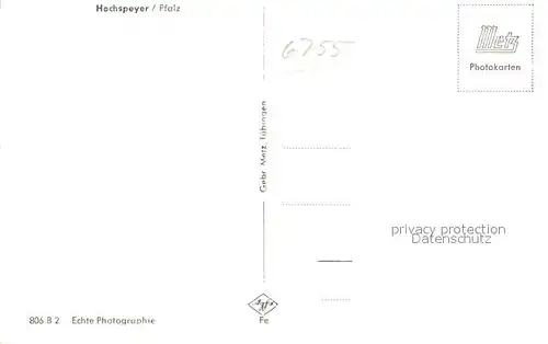 AK / Ansichtskarte Hochspeyer  Hochspeyer