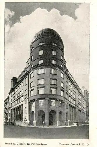 AK / Ansichtskarte Warschau_Masowien Sparkasse Warschau Masowien
