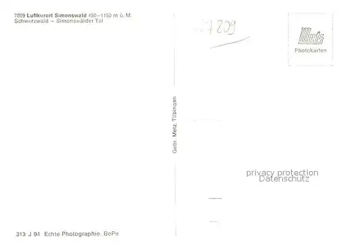AK / Ansichtskarte Simonswald  Simonswald