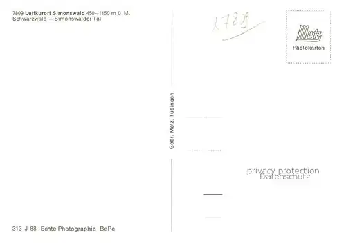 AK / Ansichtskarte Simonswald  Simonswald