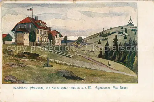 AK / Ansichtskarte Kandel_Breisgau Kandelhotel Kandelspitze  Kandel Breisgau