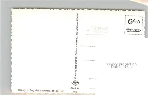 AK / Ansichtskarte Simonswald Fliegeraufnahme Simonswald