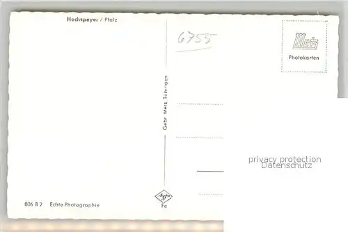 AK / Ansichtskarte Hochspeyer  Hochspeyer