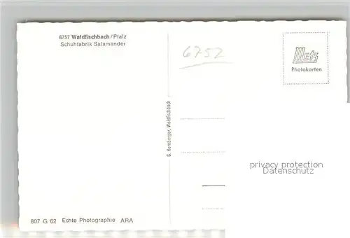 AK / Ansichtskarte Waldfischbach Burgalben Schuhfabrik Salamander Waldfischbach Burgalben