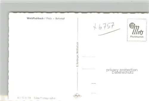 AK / Ansichtskarte Waldfischbach Burgalben Bahnhof Waldfischbach Burgalben